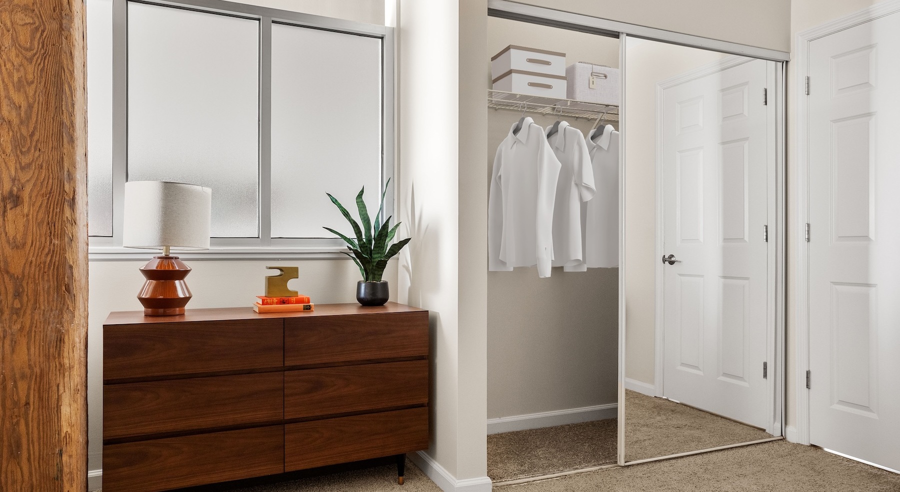 Ample closet space for your needs