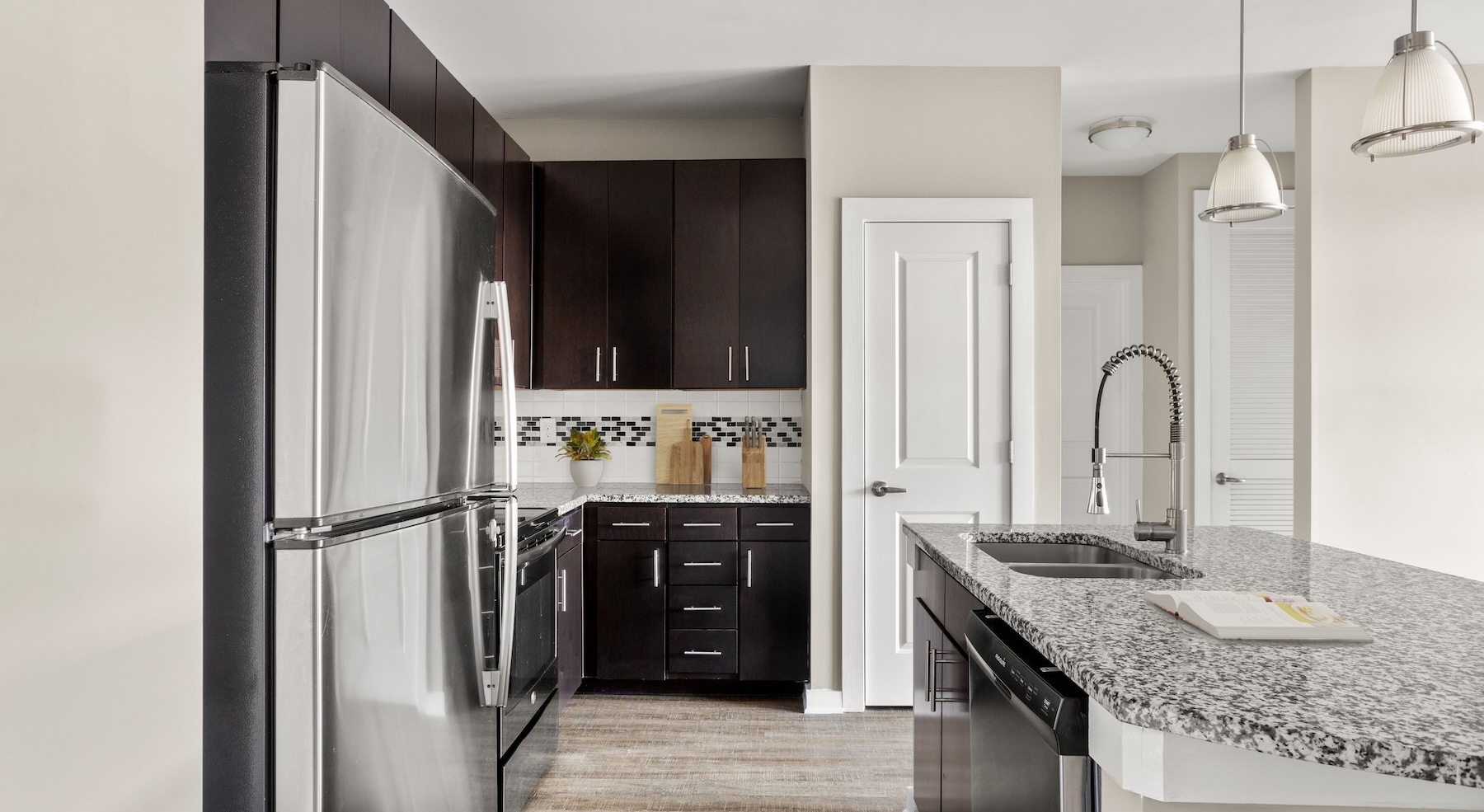 Well-lit kitchen with ample counter space