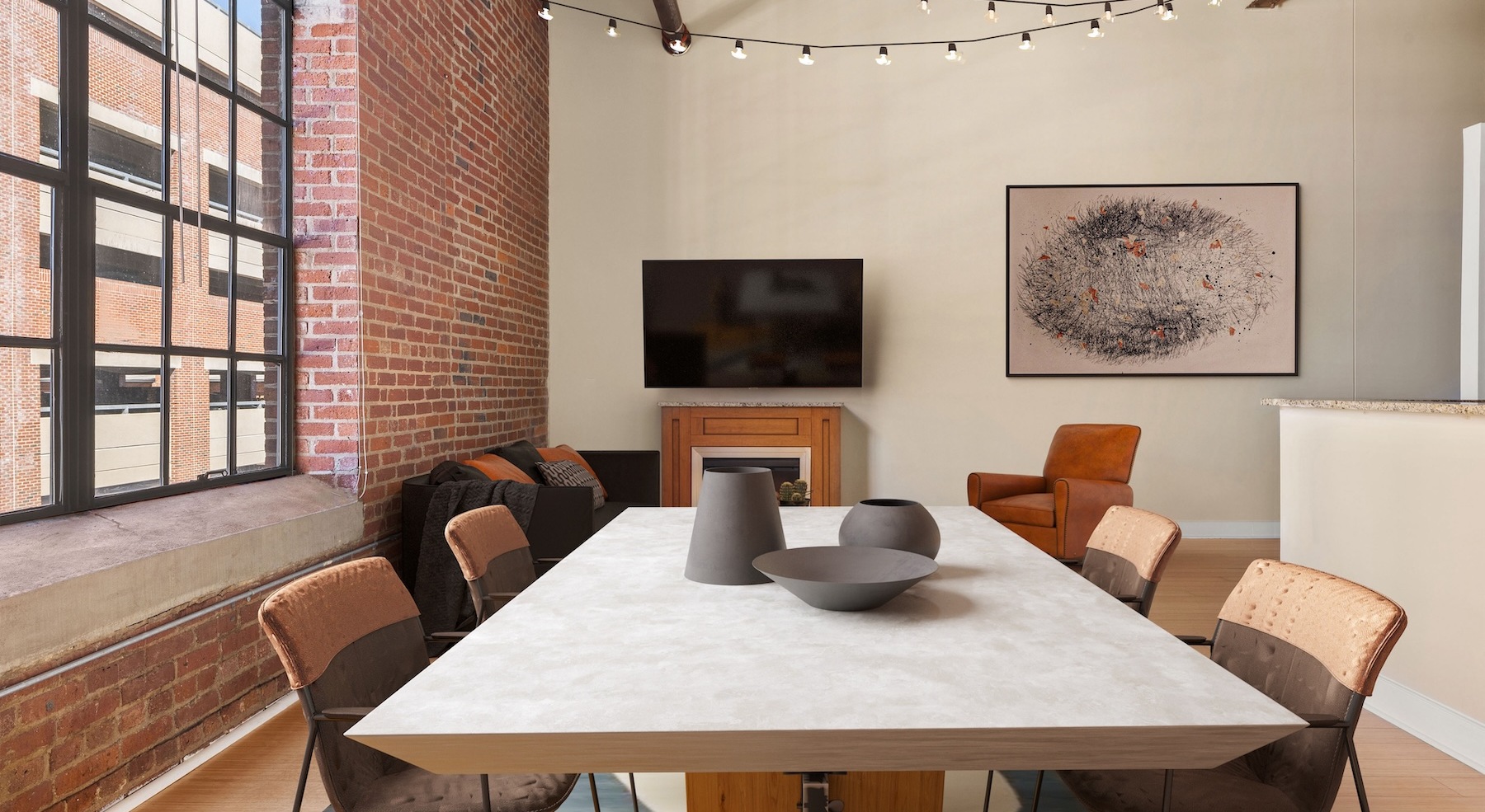 Spacious dining area