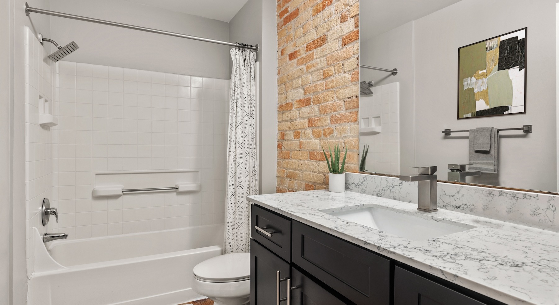 Spacious bathrooms with everything you need