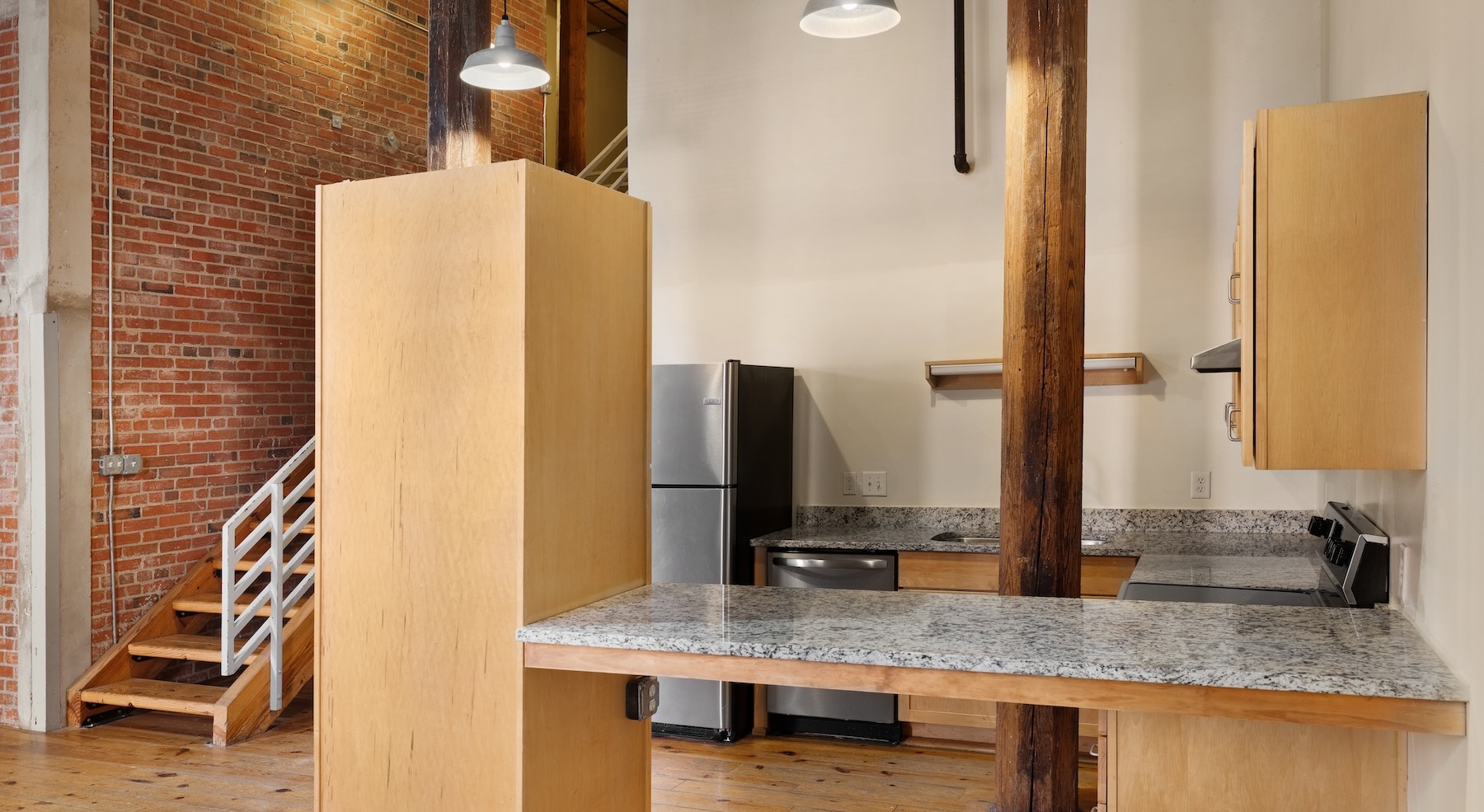 Well-lit kitchen with ample counter space