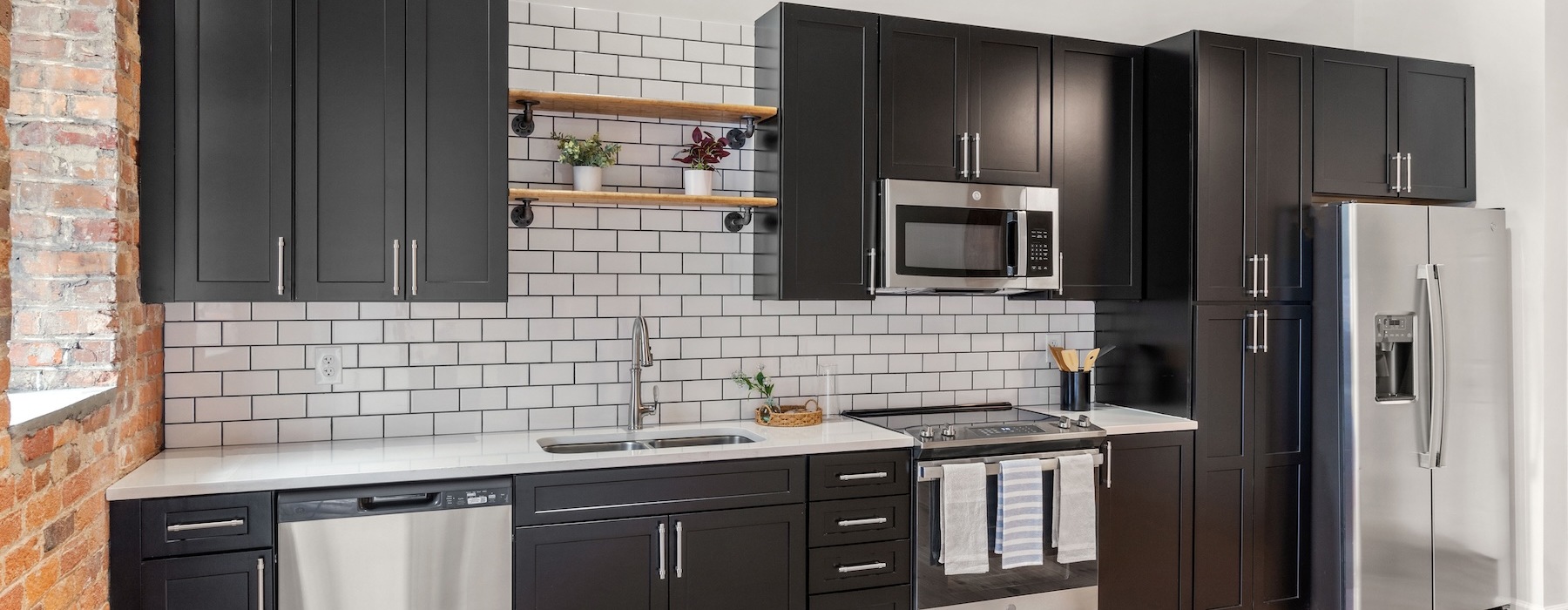 Well-lit kitchen with ample counter space